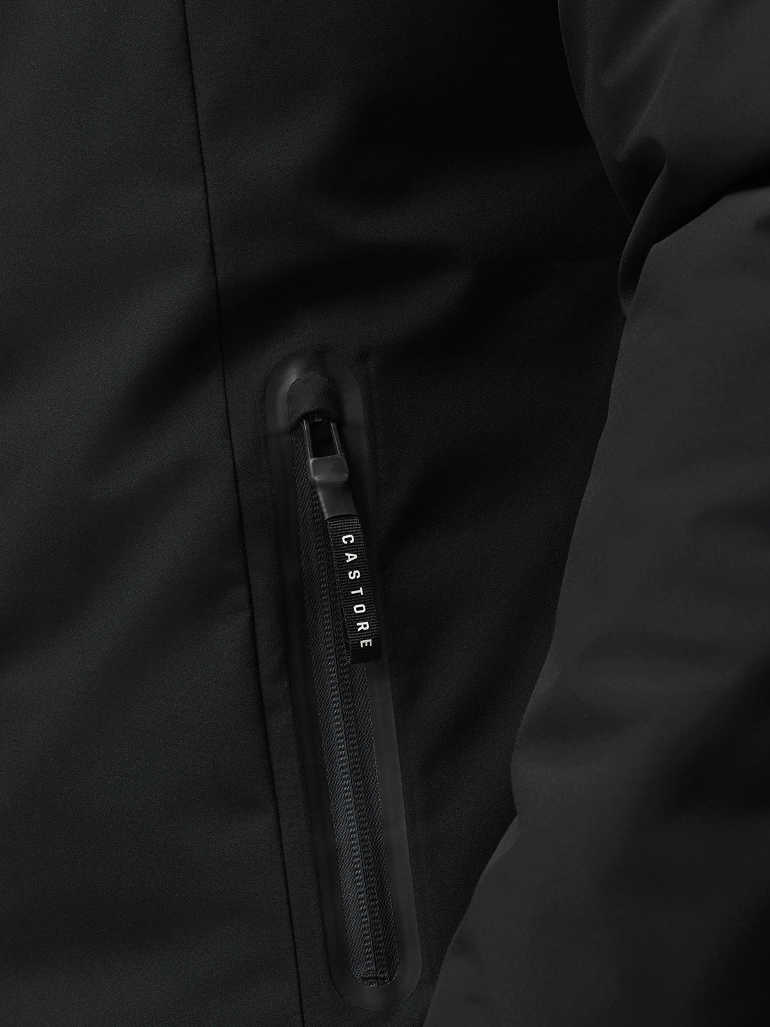Longline Wadded Jacket - Black