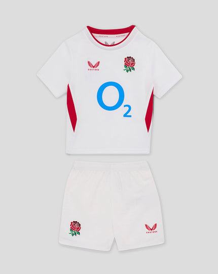 Baby’s England Rugby 25/26 Home Short Sleeve Kit – Brilliant White