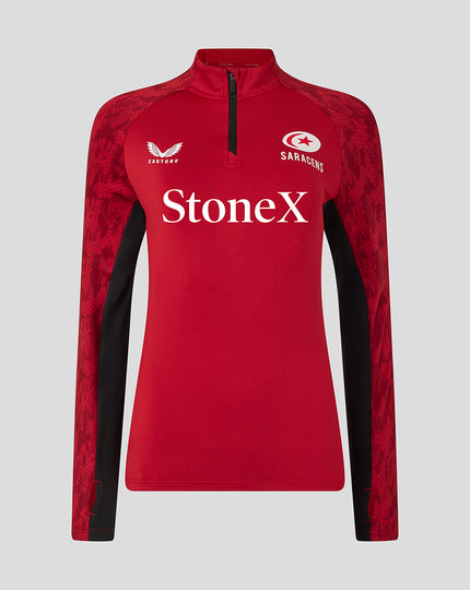 WOMEN'S 25/26 TRAINING QUARTER ZIP - RHYMTHIC RED
