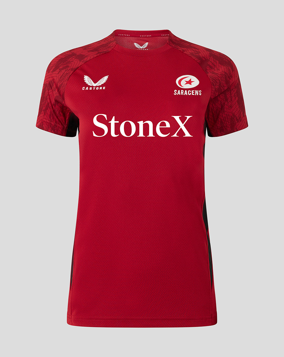 WOMEN'S 25/26 TRAINING SHORT SLEEVE TEE - RHYMTHIC RED