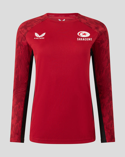 WOMEN'S 25/26 TRAINING LONG SLEEVE TEE - RHYTHMIC RED