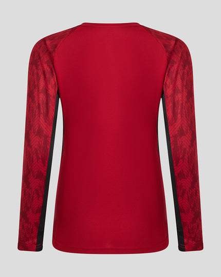 WOMEN'S 25/26 TRAINING LONG SLEEVE TEE - RHYTHMIC RED