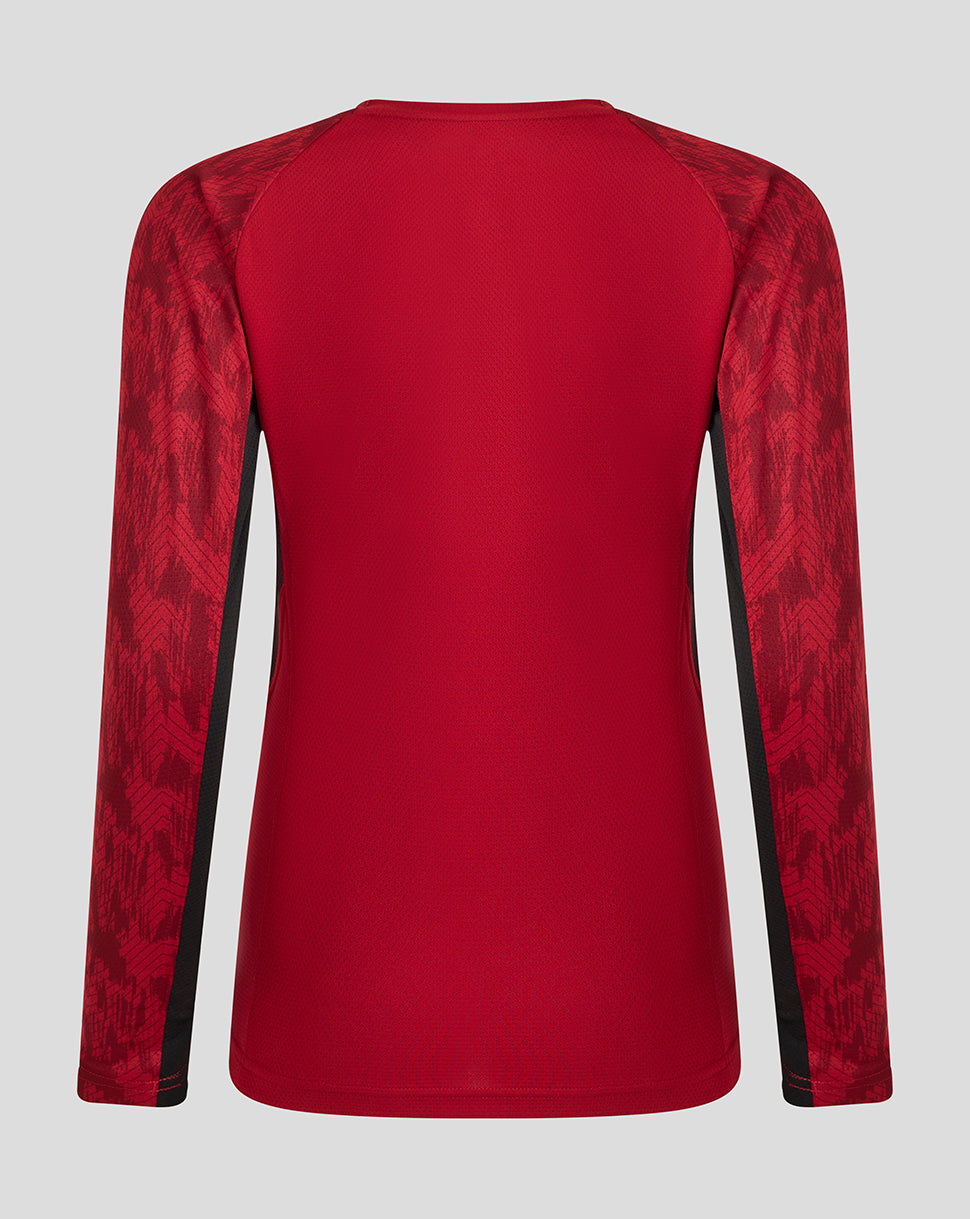 WOMEN'S 25/26 TRAINING LONG SLEEVE TEE - RHYTHMIC RED