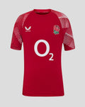 Junior England Rugby 25/26 Pre Match Short Sleeve T-Shirt - Jester Red
