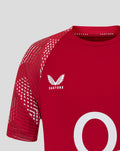 Junior England Rugby 25/26 Pre Match Short Sleeve T-Shirt - Jester Red