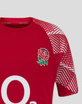 Junior England Rugby 25/26 Pre Match Short Sleeve T-Shirt - Jester Red