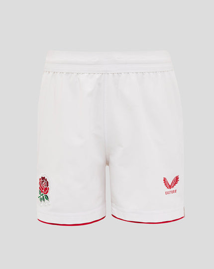 Junior England Rugby 25/26 Home Shorts - Brilliant White