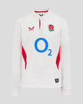 Junior England Rugby 25/26 Home Classic Long Sleeve Shirt - Brilliant White