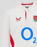Junior England Rugby 25/26 Home Classic Long Sleeve Shirt - Brilliant White