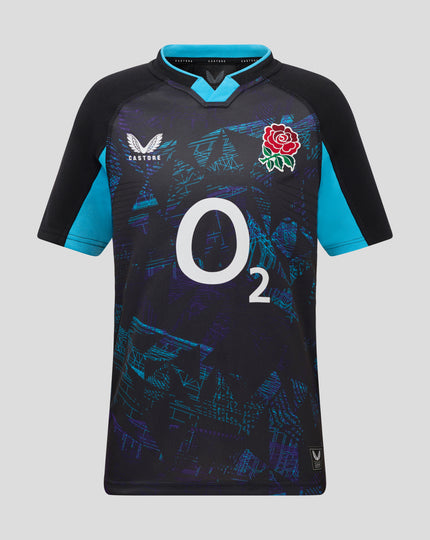 England Rugby 25/26 Alternate Replica Shirt Junior - Caviar/Swim Cap