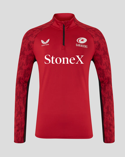 MEN'S 25/26 TRAINING QUARTER ZIP - RHYMTHIC RED