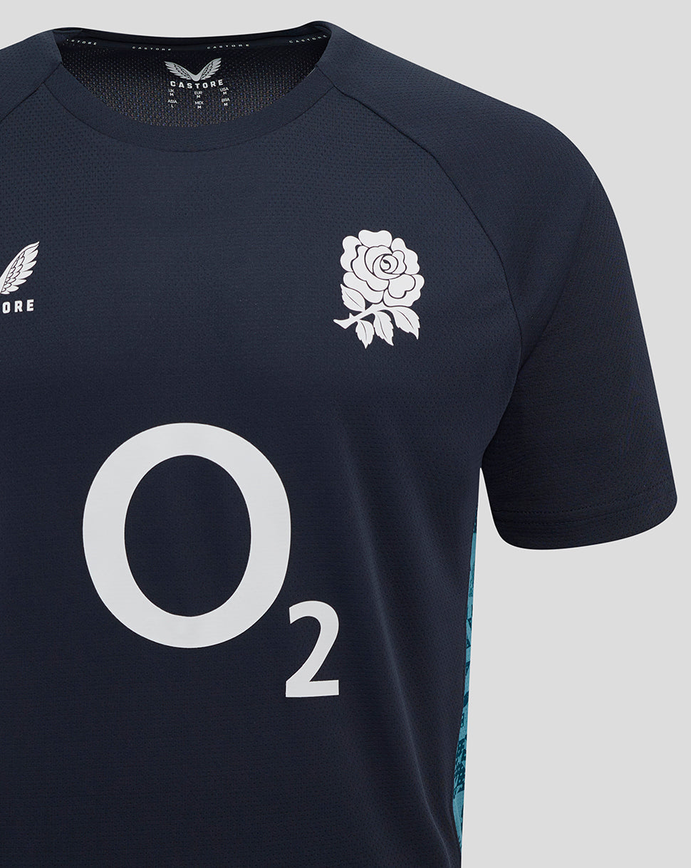 Men’s England Rugby 25/26 Performance Short Sleeve T-Shirt – Inkwell
