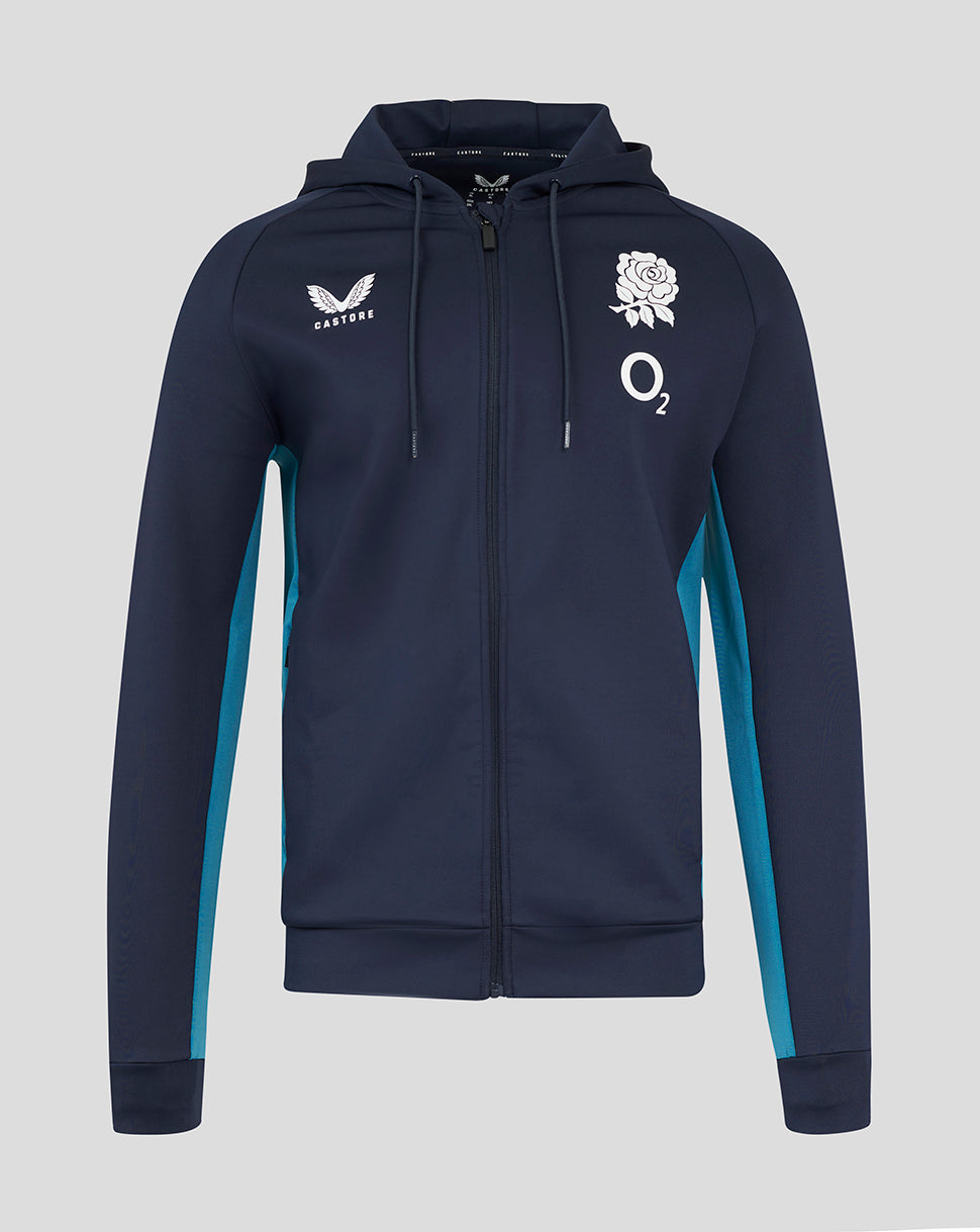 Men's England Rugby 25/26 Performance Full Zip Long Sleeve Hoodie – In