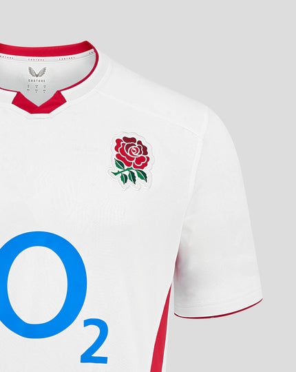 Men’s England Rugby 25/26 Home Short Sleeve Shirt – Brilliant White