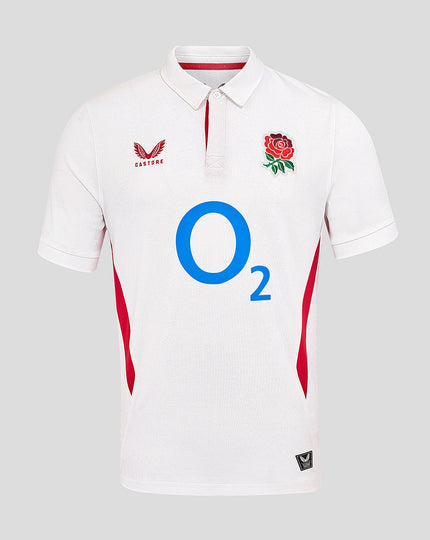Men’s England Rugby 25/26 Home Classic Short Sleeve Shirt – Brilliant White
