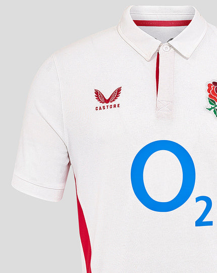 Men’s England Rugby 25/26 Home Classic Short Sleeve Shirt – Brilliant White