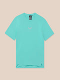 Zone Training T-Shirt in light aqua with small logo on the chest front view