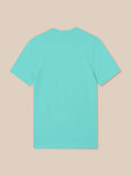Zone Training T-Shirt in light aqua back view with subtle vertical ribbing