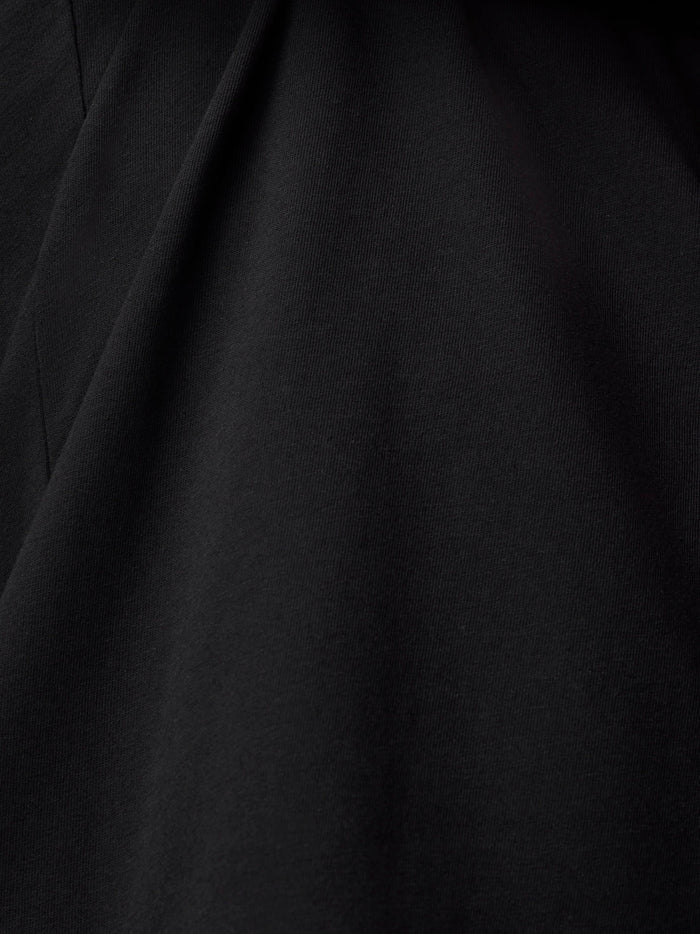 Close-up of black cotton knit fabric from the Graphic Lifestyle T-Shirt