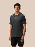 Back view of Apex Training T Shirt in gunmetal with Castore wordmark at the back hem