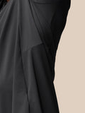 Close up of back hem area with Castore logo on dark Apex Training T Shirt fabric.