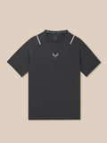 Dark gunmetal Castore Apex Training T-Shirt with reflective shoulder details and center chest logo