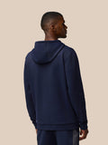 Back view of navy Castore Flex Thermo Hoodie with ProTek branding at lower left back