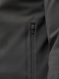 Close up of side zip pocket on Garcia Hybrid Jacket showing water resistant zipper and auto lock puller