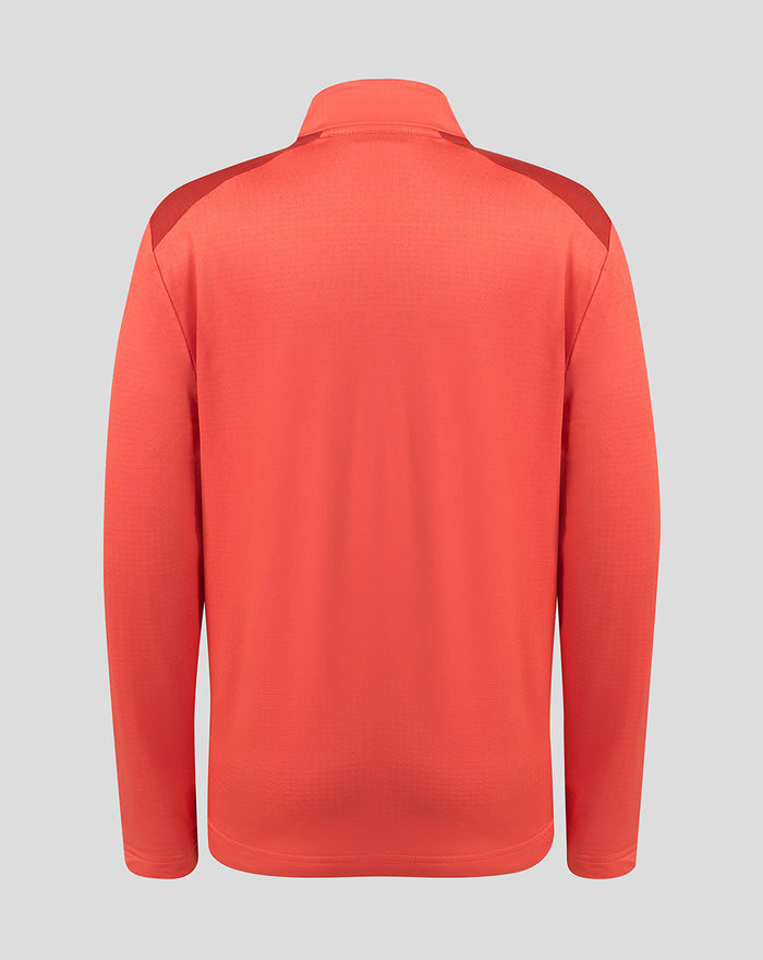 SARACENS JUNIOR 2026/27 TRAINING QUARTER ZIP TOP - RED