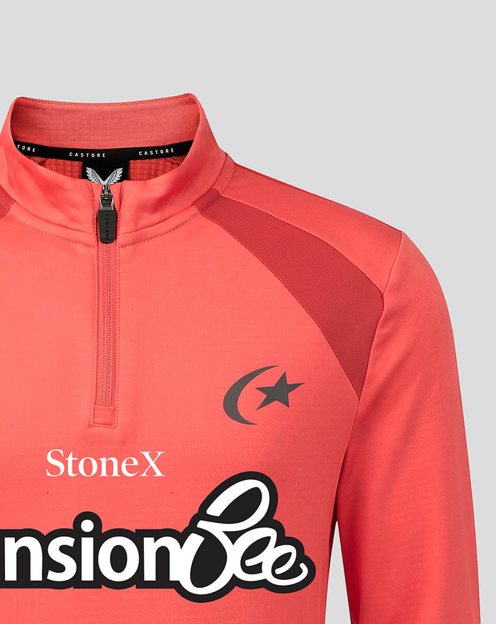SARACENS JUNIOR 2026/27 TRAINING QUARTER ZIP TOP - RED