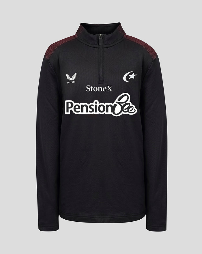 SARACENS JUNIOR 2026/27 MATCHDAY QUARTER ZIP TOP - BLACK