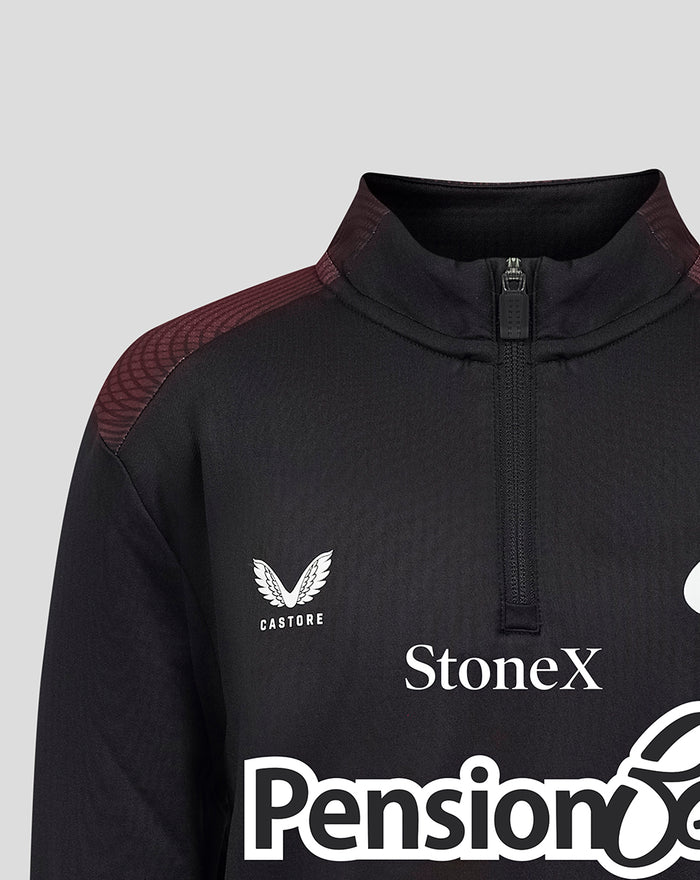 SARACENS JUNIOR 2026/27 MATCHDAY QUARTER ZIP TOP - BLACK