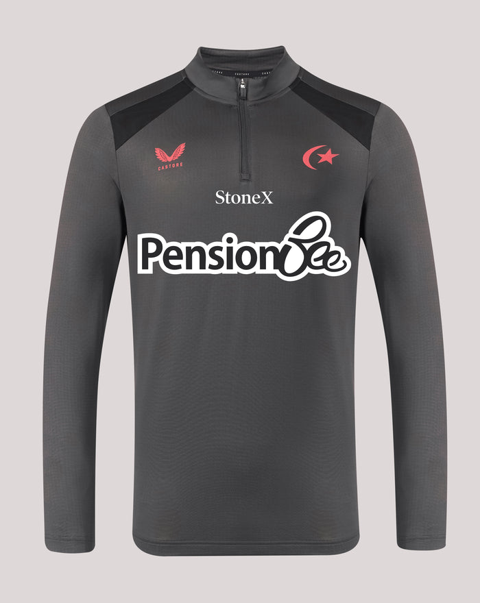 SARACENS MENS 2026/27 TRAINING QUARTER ZIP TOP - GREY
