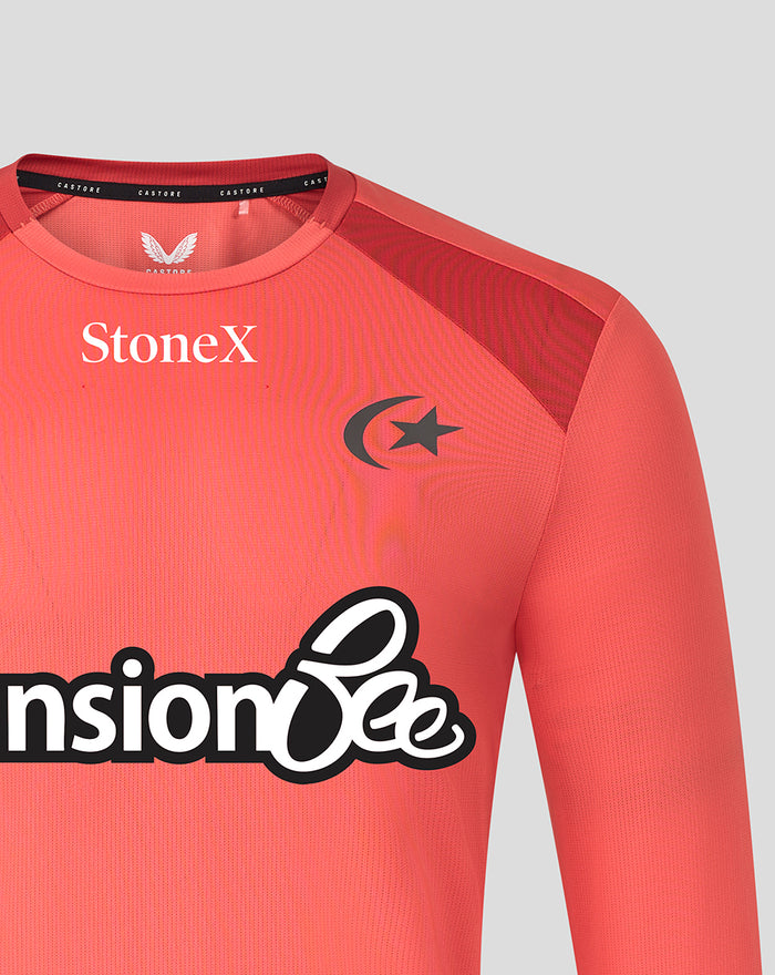 SARACENS MENS 2026/27 TRAINING LONG SLEEVE TOP - ROSE