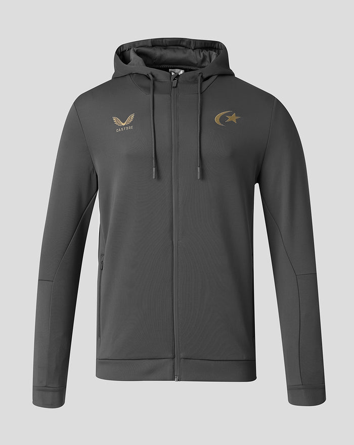 SARACENS MENS 2026/27 TRAVEL FLEX FULL ZIP HOODIE - GREY