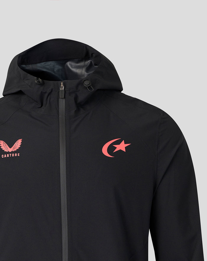 SARACENS UNISEX 2026/27 TRAINING RAIN JACKET - BLACK