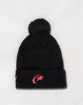 SARACENS BOBBLE BEANIE HAT - BLACK