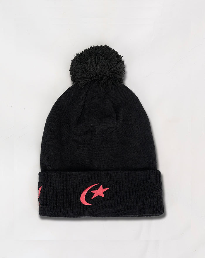SARACENS BOBBLE BEANIE HAT - BLACK