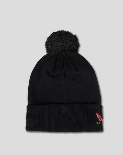 SARACENS BOBBLE BEANIE HAT - BLACK
