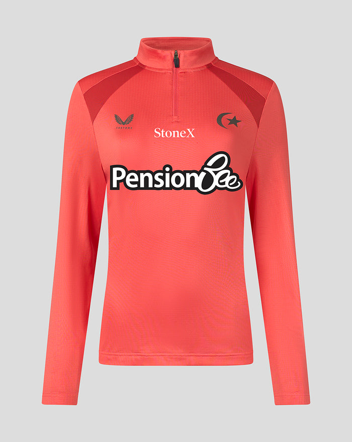 SARACENS WOMENS 2026/27 TRAINING QUARTER ZIP TOP - RED