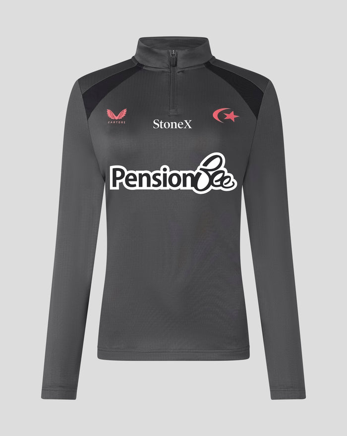 SARACENS WOMENS 2026/27 TRAINING QUARTER ZIP TOP - GREY
