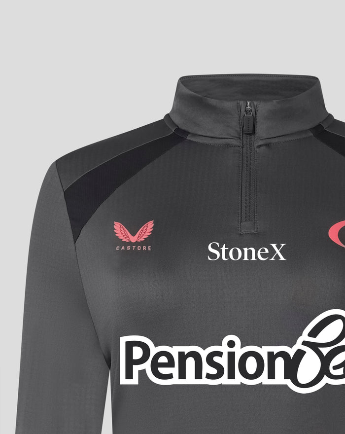 SARACENS WOMENS 2026/27 TRAINING QUARTER ZIP TOP - GREY