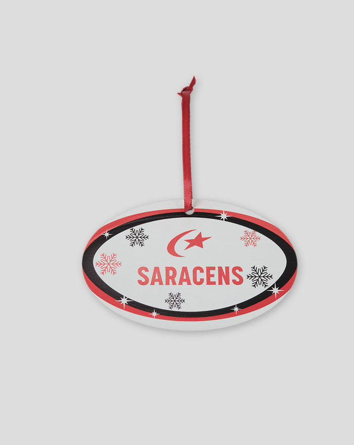 SARACENS CHRISTMAS RUGBY BALL DANGLER
