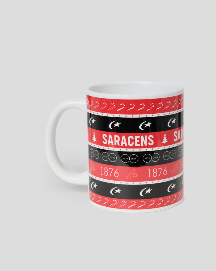 SARACENS CHRISTMAS MUG (STRIPE)