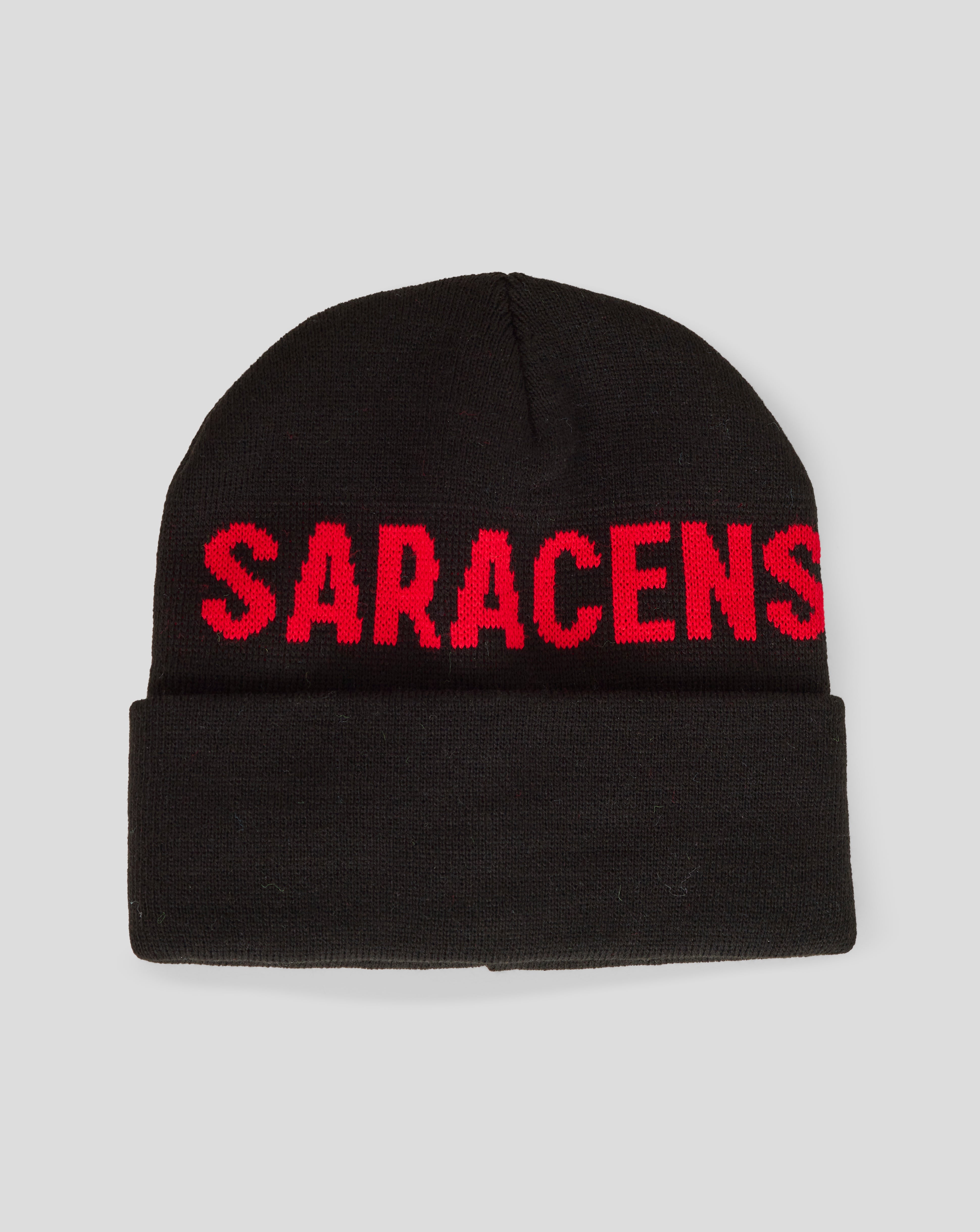 25/26 SARACENS WORDMARK BEANIE - BLACK