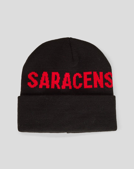 25/26 SARACENS WORDMARK BEANIE - BLACK