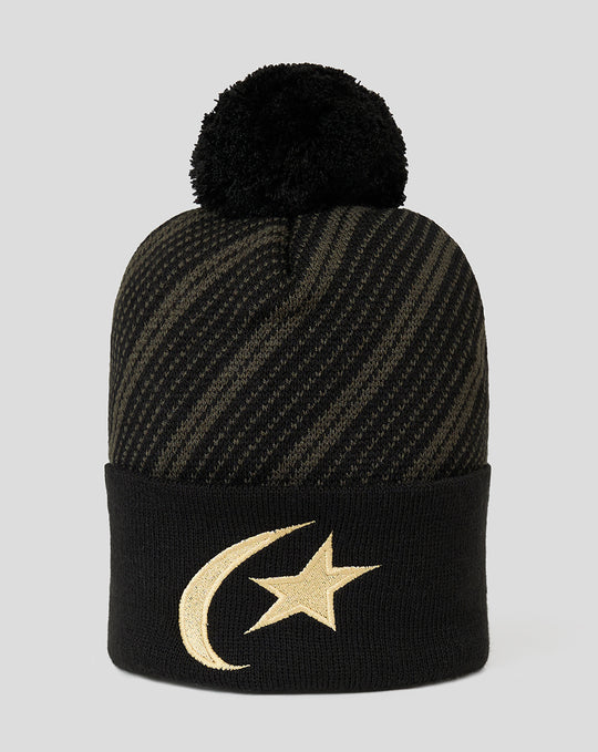 SARACENS JUNIOR BOBBLE HAT - BLACK/GOLD