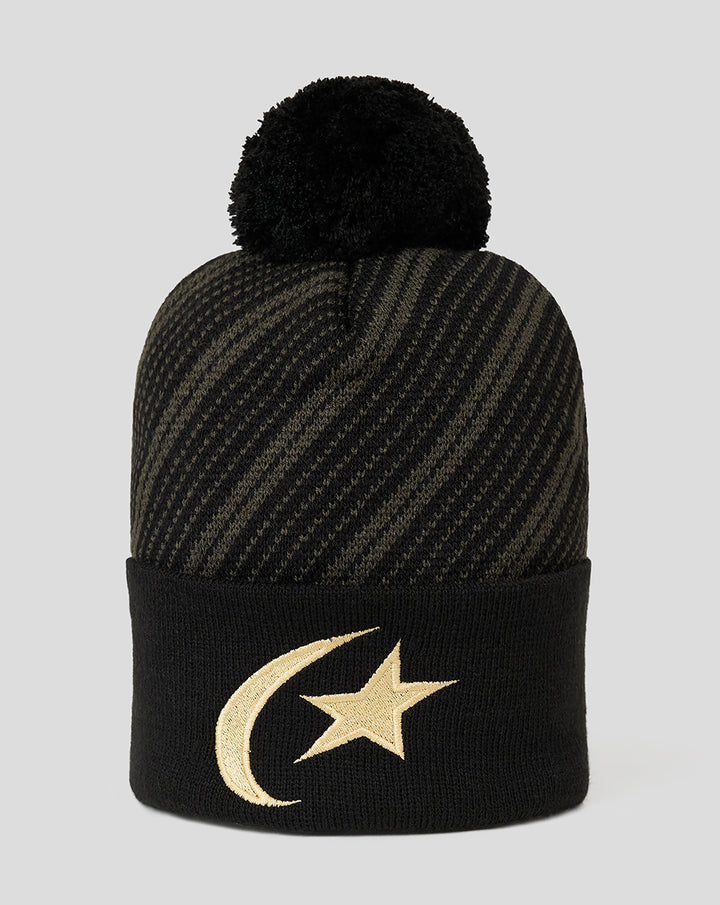 SARACENS JUNIOR BOBBLE HAT - BLACK/GOLD