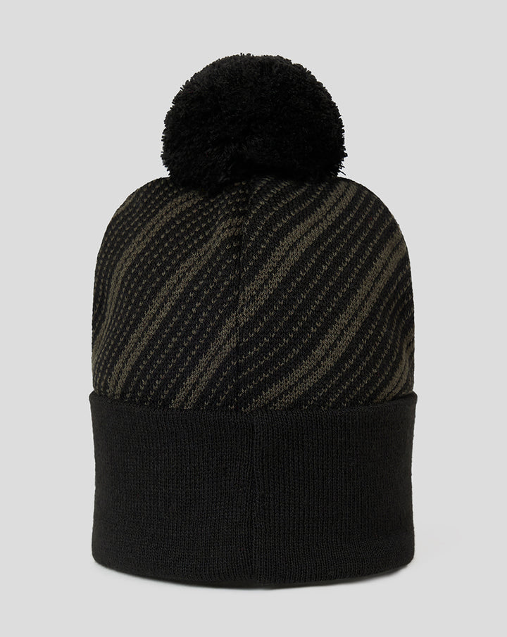 SARACENS JUNIOR BOBBLE HAT - BLACK/GOLD