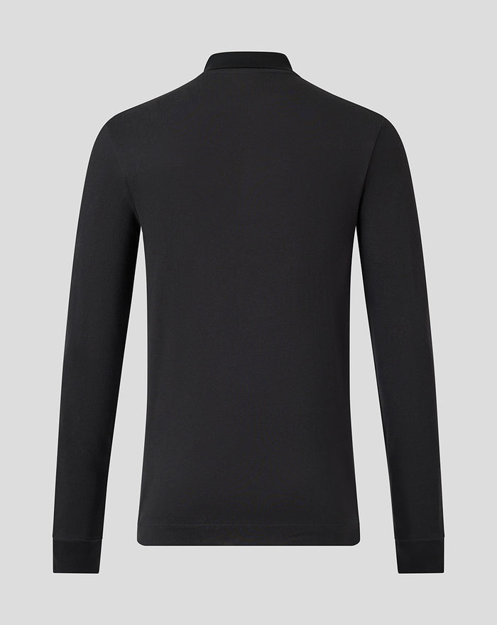 SARACENS MENS 2026/27 EMBROIDERED LONG SLEEVE POLO